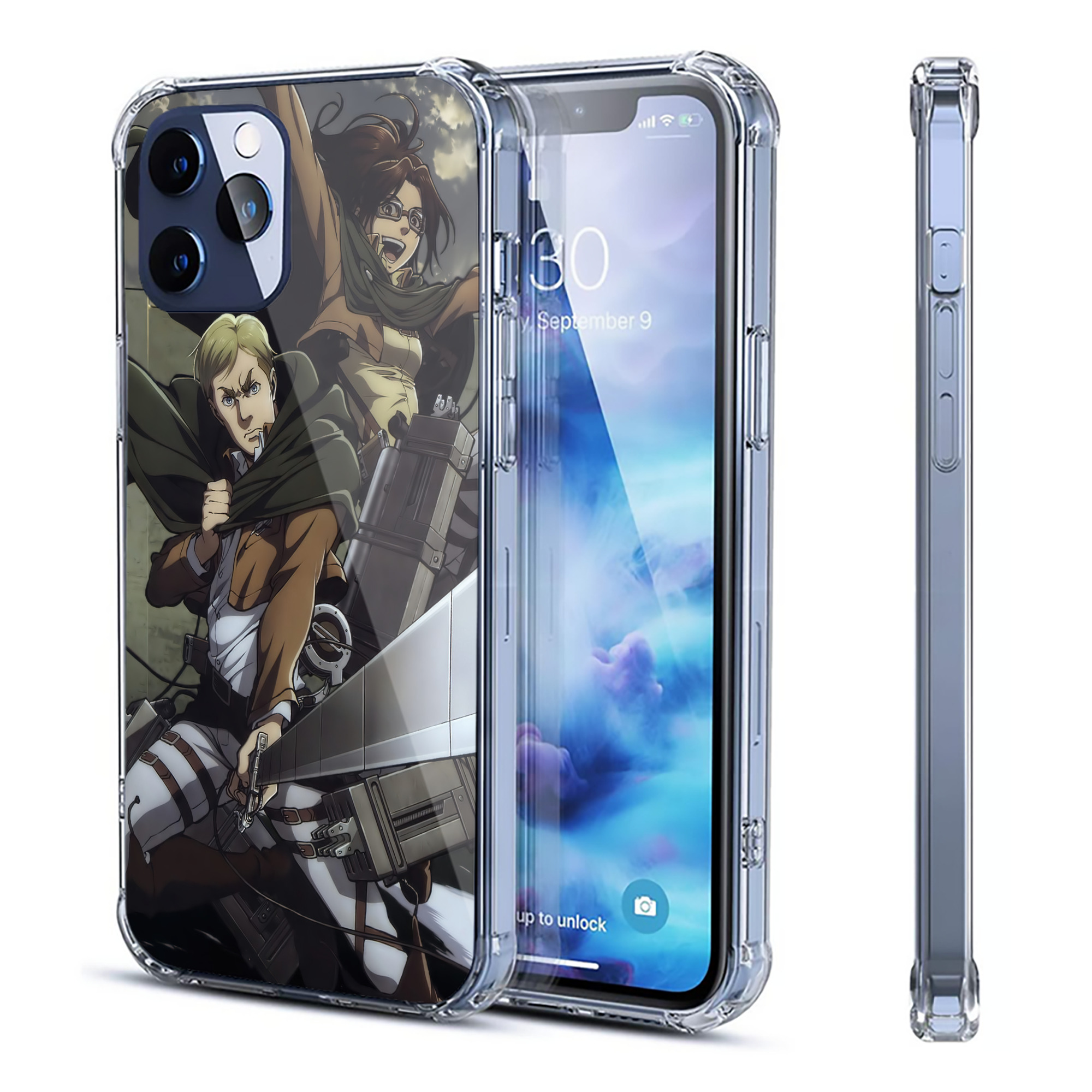 （画像用） 進撃の巨人 Attack on Titan 【iPhone 12シリーズ対応】透明スマホケース（クリアソフトケース）